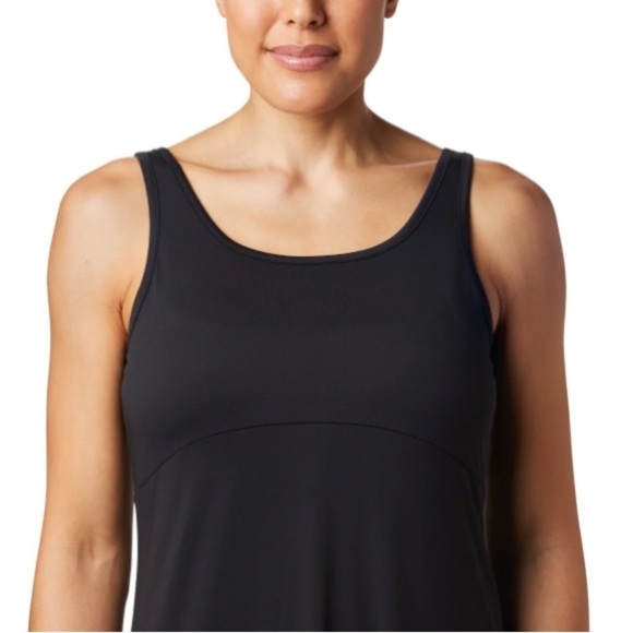 Columbia PFG Cotton Blend Maxi Dress XL Black Hike Camping Fishing Granola Girl - Picture 4 of 16